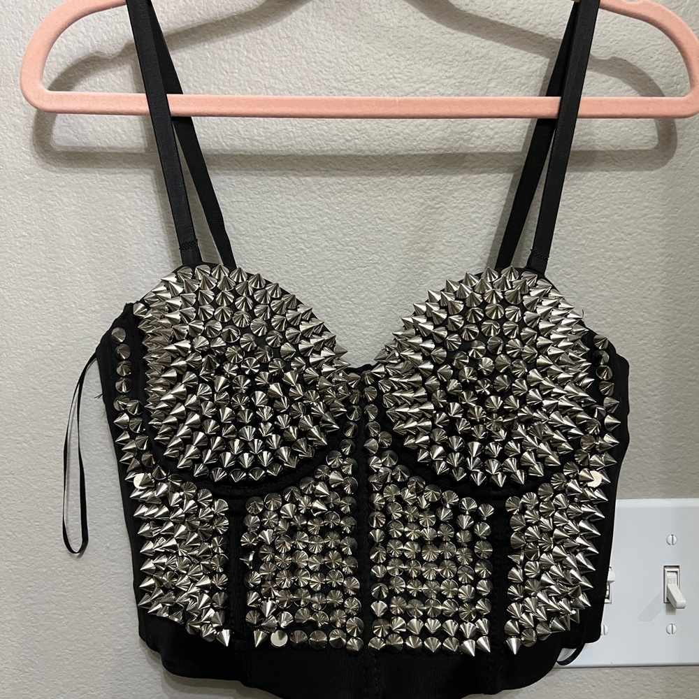 Black and Silver Bustier